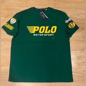 Polo Ralph Lauren Men's Classic Fit RL 67 Motorsport Racing T-Shirt Green S -XXL